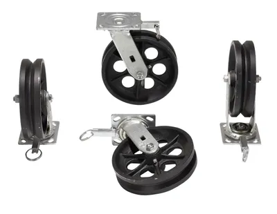 Vestil AHA-2/4-V4 adjustable height aluminum gantry cranes with v-groove caster shown from an alternate angle