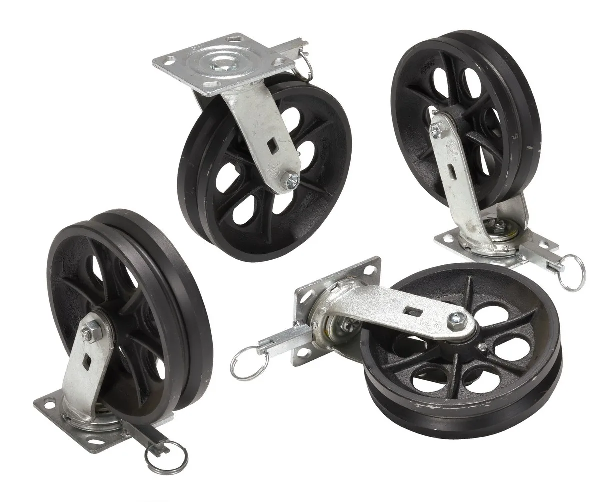 Vestil AHA-2/4-V4 adjustable height aluminum gantry cranes with v-groove caster