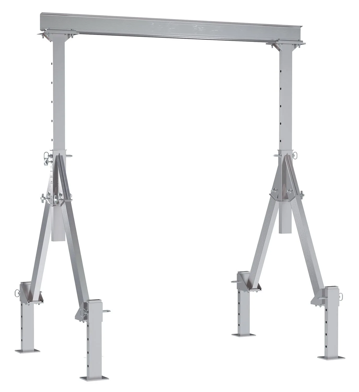 Vestil AHA-2-8-8-ALO adjustable height aluminum gantry cranes with adjustable leveling option