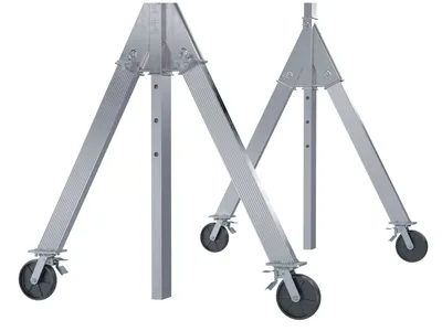 Vestil AHA-2-8-8-TLC adjustable height aluminum gantry cranes with total locking caster shown from an alternate angle