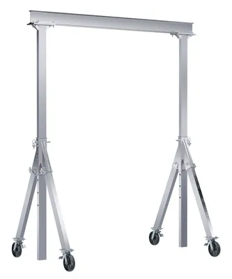 Vestil AHA-2-8-8-TLC adjustable height aluminum gantry cranes with total locking caster
