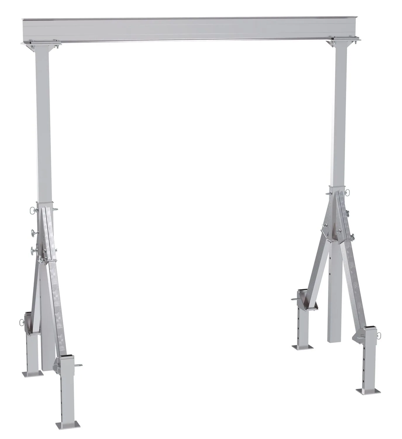 Vestil AHA-4-10-12-ALO adjustable height aluminum gantry cranes with adjustable leveling option