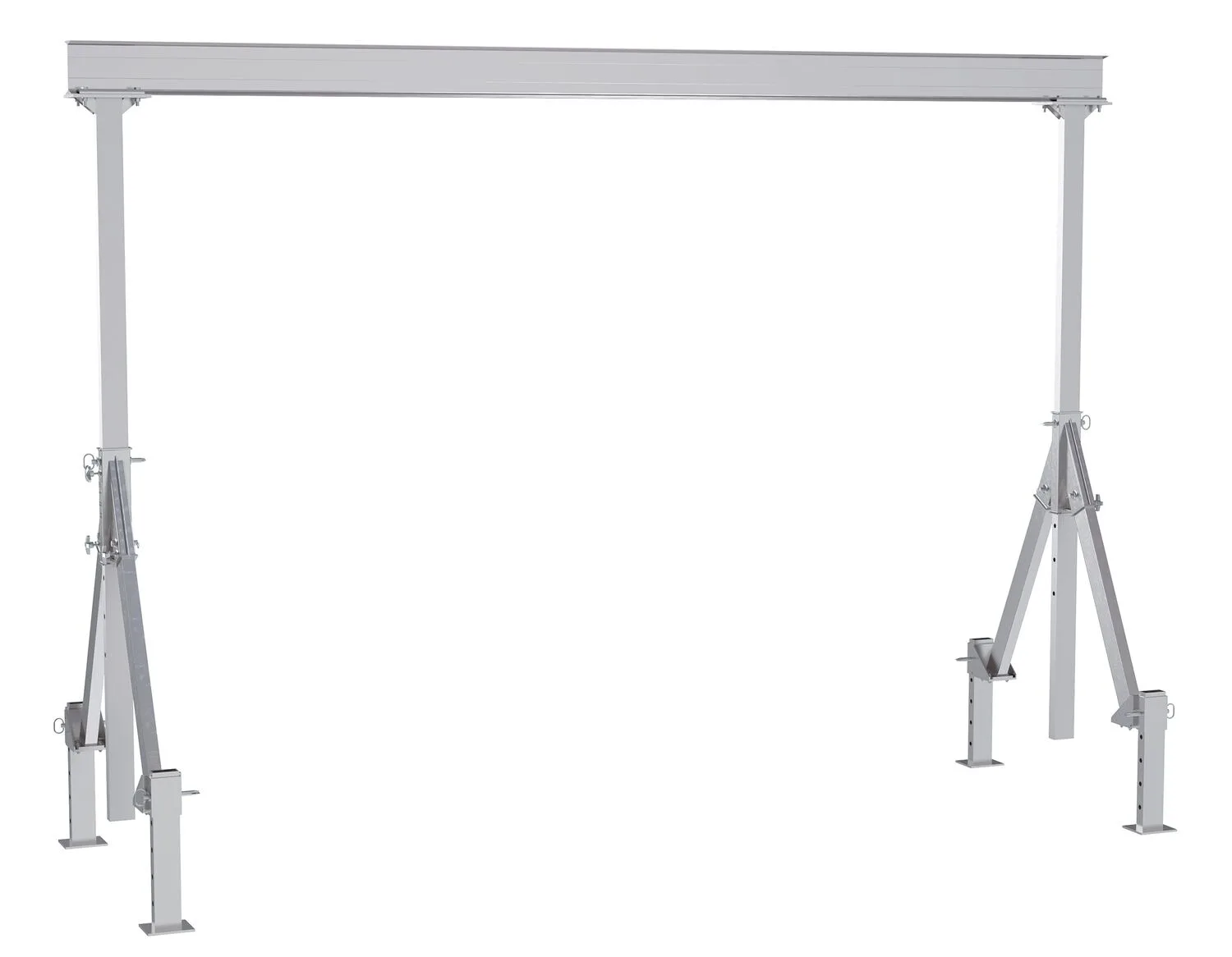 Vestil AHA-4-15-12-ALO adjustable height aluminum gantry cranes with adjustable leveling option