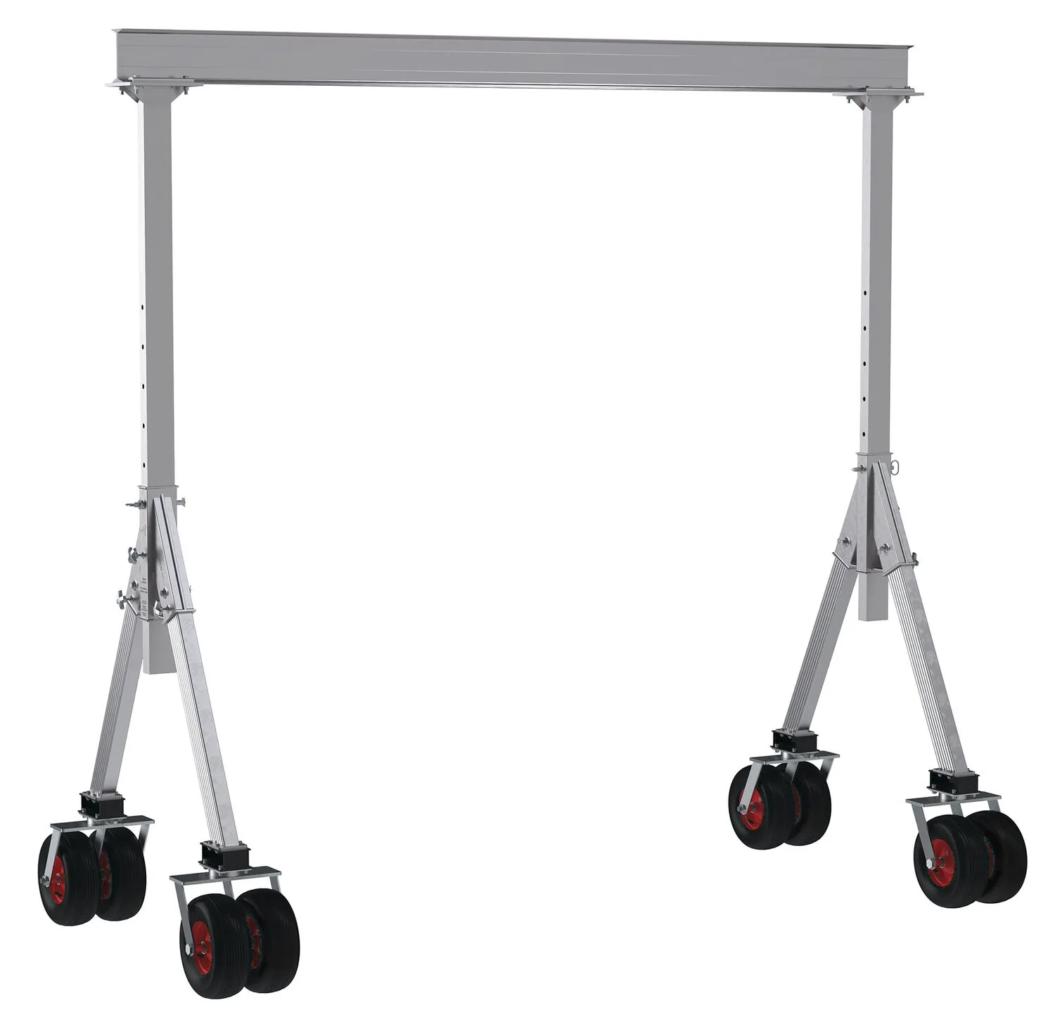 Vestil AHA-4-15-12-PNU adjustable height aluminum gantry cranes with pneumatic caster