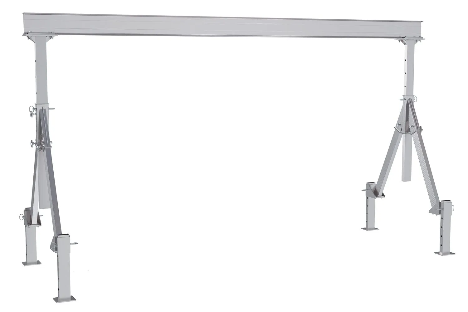 Vestil AHA-4-15-8-ALO adjustable height aluminum gantry cranes with adjustable leveling option