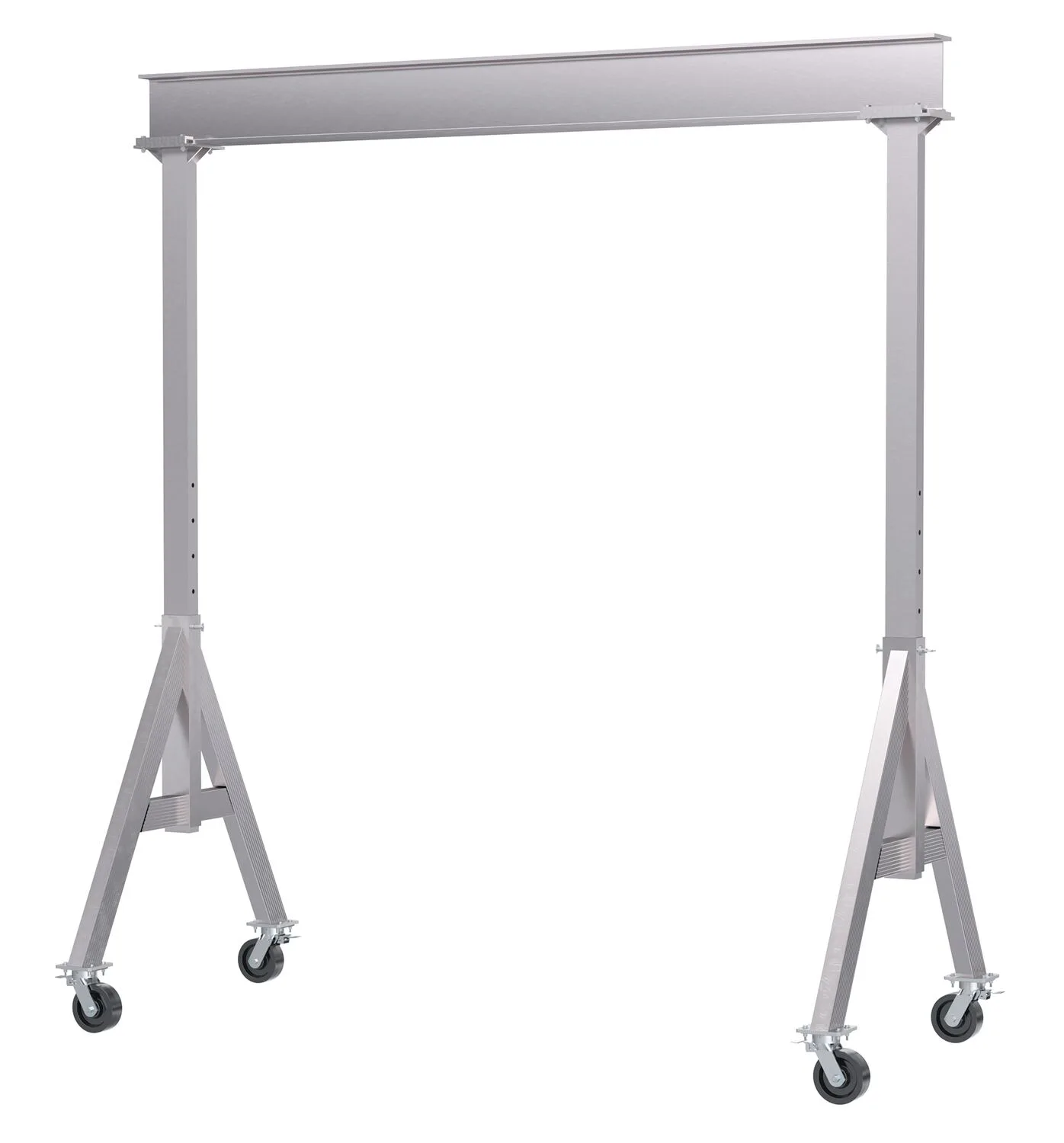 Vestil AHA-6-12-8-TLC adjustable height aluminum gantry cranes with total locking caster