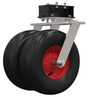 Vestil Pneumatic Rubber Dual Tire 15-1/2 In. x 5-7/8 In. Wheel For Aluminum Adjustable Height Gantry Cranes 1,000 Lb. Capacity