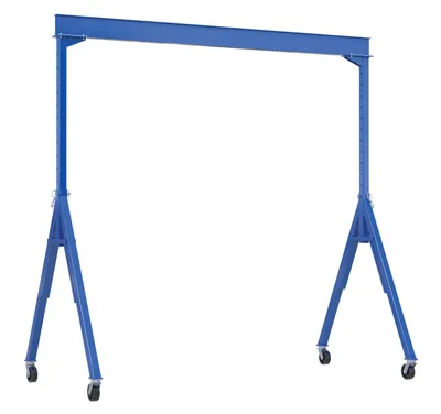 Vestil AHS-4-15-7-TLC adjustable steel gantry cranes with total locking caster