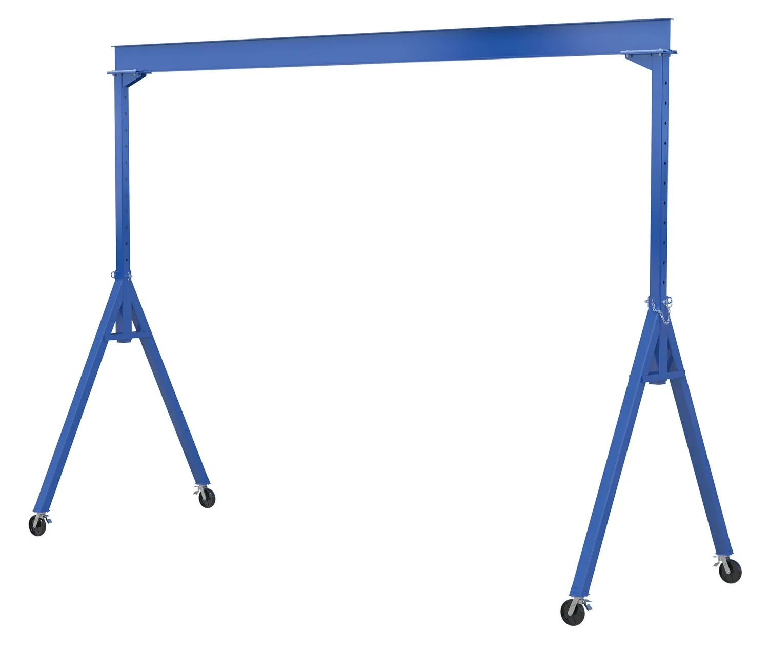 Vestil AHS-4-15-9-TLC adjustable steel gantry cranes with total locking caster