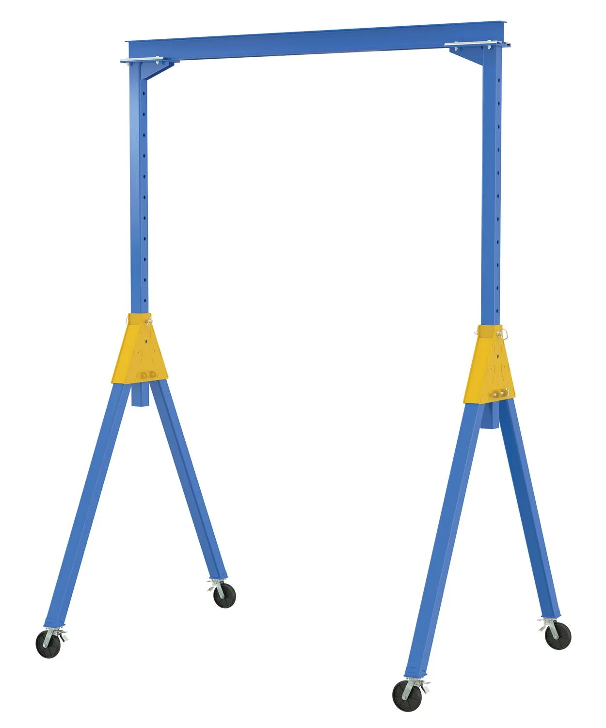Vestil AHSN-2-15-9-TLC adjustable steel gantry cranes with total locking casters - knockdown