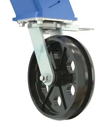 Vestil AHSN-4-15-12-VG adjustable steel gantry cranes with v-groove casters - knockdown shown from an alternate angle