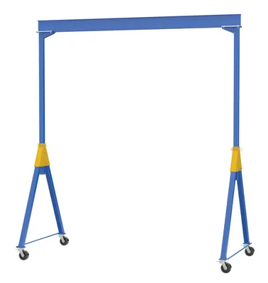 Vestil AHSN-6-15-9-TLC adjustable steel gantry cranes with total locking casters - knockdown