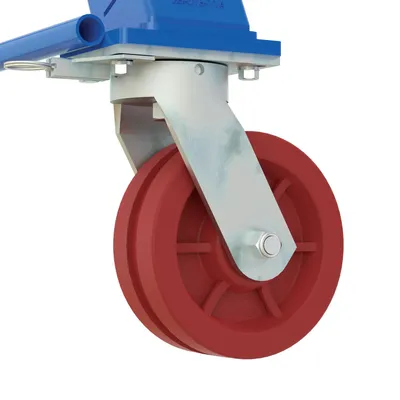 Vestil AHSN-8-15-9-VG adjustable steel gantry cranes with v-groove casters - knockdown shown from an alternate angle