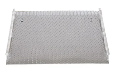 Vestil AHTD-3648 aluminum hand truck dockboard shown from an alternate angle