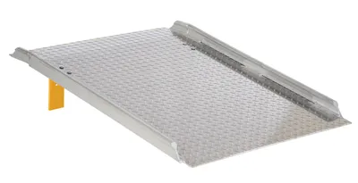 Vestil Aluminum Diamond Tread Hand Truck Dock Board with Curbs 71-7/8 In. x 37-1/4 In. x 16-1/8 In. 800 Lb. Capacity Silver