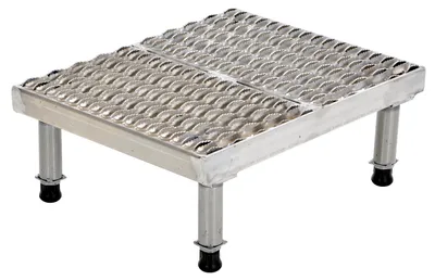 Vestil Stainless Steel Adjustable Work-Mate Stand 23 In. x 19 In. x 10-1/2 In. 500 Lb. Capacity Silver
