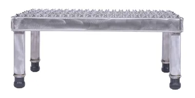 Vestil AHW-H-2424-SS stainless steel adjustable work-mate stand shown from an alternate angle