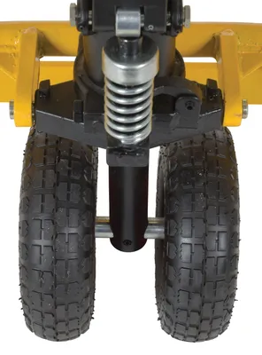 Vestil ALL-T-2 all terrain pallet truck shown from an alternate angle