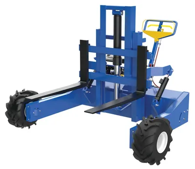 Vestil ALL-T-4-GPT-PT-HD gas powered all terrain pallet trucks & stacker shown from an alternate angle