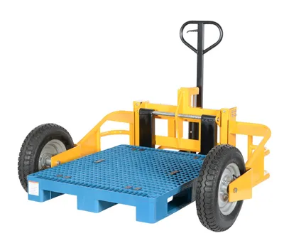 Vestil ALL-T-HD all terrain pallet truck shown from an alternate angle