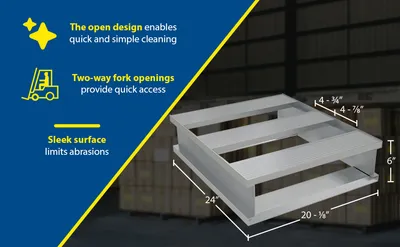 Vestil AP-2024 aluminum pallets & skid feature highlights