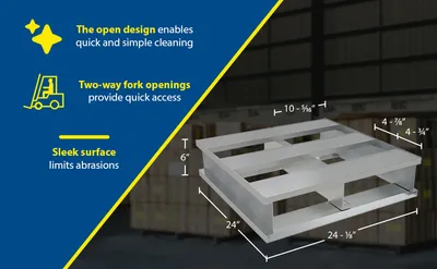 Vestil AP-2424 aluminum pallets & skid feature highlights