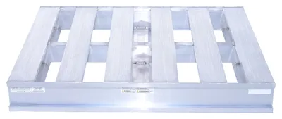 Vestil AP-4048 aluminum pallets & skid shown from an alternate angle