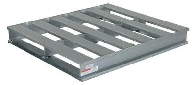 Vestil AP-4248 aluminum pallets & skid shown from an alternate angle