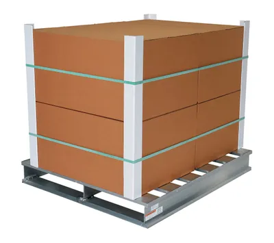 Vestil AP-4248 aluminum pallets & skid shown from an alternate angle