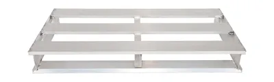 Vestil AP-4824 aluminum pallets & skid shown from an alternate angle