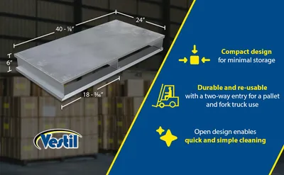 Vestil AP-ST-4024 aluminum pallets & skid feature highlights