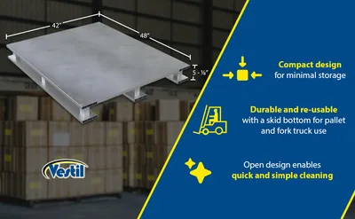 Vestil AP-ST-4248-SB aluminum pallets & skid feature highlights