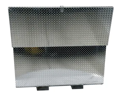 Vestil APTS-3060-F aluminum tread plate portable tool boxe shown from an alternate angle