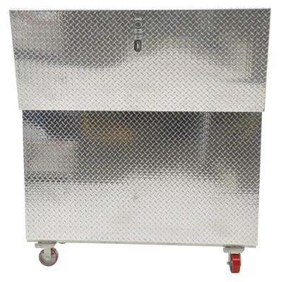 Vestil APTS-3660-C aluminum tread plate portable tool boxe shown from an alternate angle