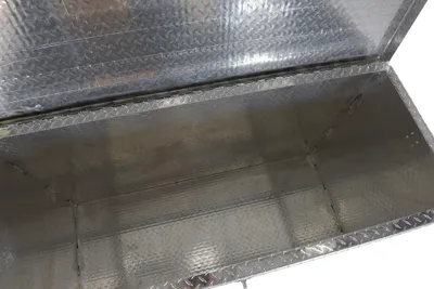 Vestil APTS-3660 aluminum tread plate portable tool boxe shown from an alternate angle