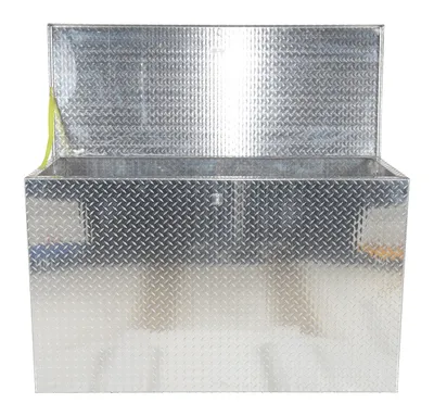 Vestil APTS-3660 aluminum tread plate portable tool boxe shown from an alternate angle