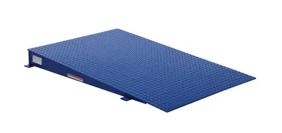 Vestil Steel Approach Ramp for Low Profile Scissor Table Ramp Option 54 In. x 39-1/2 In. x 4-1/2 In. 4000 Lb. Capacity Blue