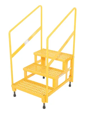Vestil ASP-24-3-HR adjustable step stands with handrail