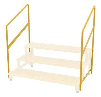 Vestil ASP-3-HR adjustable step-mate stand shown from an alternate angle