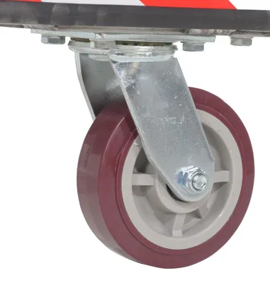 Vestil ATP-C-2436-2HDL heavy duty aluminum treadplate platform truck shown from an alternate angle