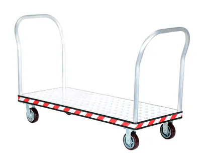 Vestil ATP-C-2460-2HDL heavy duty aluminum treadplate platform truck