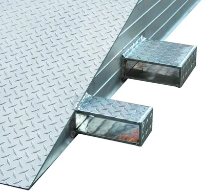 Vestil ATWR-FP aluminum wheel riser shown from an alternate angle
