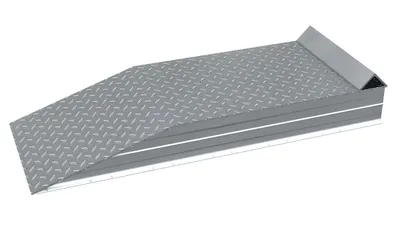 Vestil ATWR-ROG-24-12-120 aluminum wheel riser shown from an alternate angle