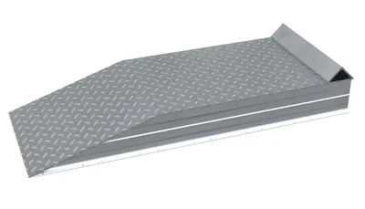 Vestil ATWR-ROG-24-6-60 aluminum wheel riser shown from an alternate angle