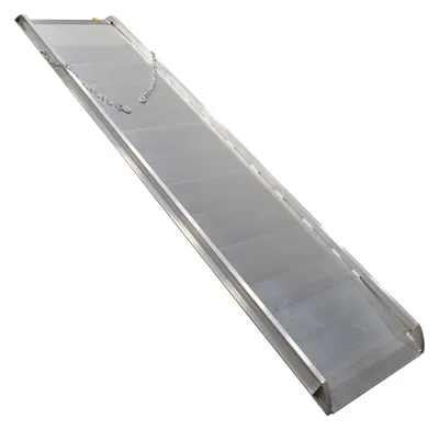 Vestil Aluminum Wheel Walk Ramp Steel Hook Style 123-1/16 In. x 28 In. 2200 Lb. Capacity Silver