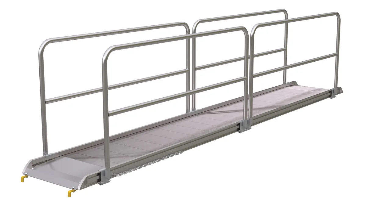 Vestil AWR-28-16B-HR aluminum walk ramp