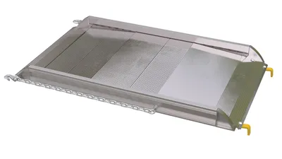 Vestil Aluminum Wheel Walk Ramp Steel Hook Style 75-7/16 In. x 28 In. 3000 Lb. Capacity Silver
