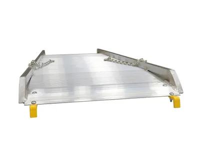 Vestil AWR-28-8B aluminum walk ramp shown from an alternate angle
