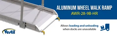 Vestil AWR-28-9B-HR aluminum walk ramp feature highlights