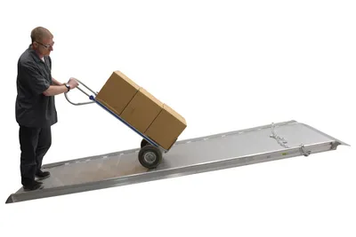 Vestil AWR-38-12A aluminum walk ramp shown from an alternate angle
